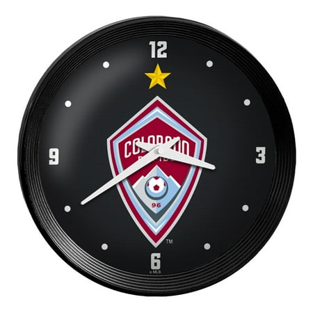 Colorado Rapids 15 Ribbed Frame Wall Clock