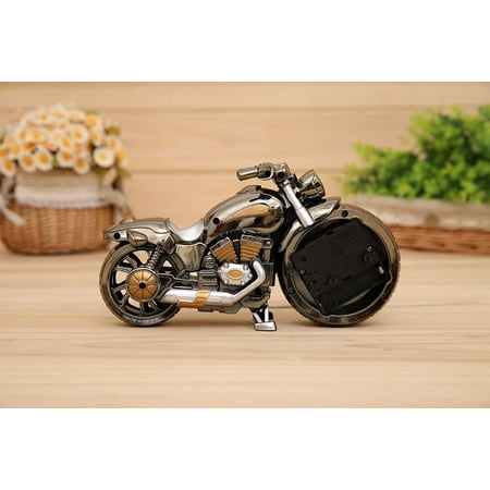 Creative Motorcycle Shape Clock Retro Alarm Clock for Home and Office Use Vintage Motorcycle Alarm Clock