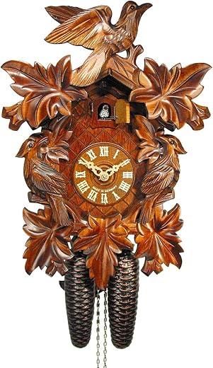 Cuckoo Clock Seven Leaves, Three Birds 2.0085.01.C