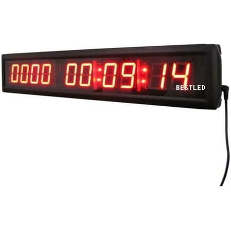 Days Countdown Clock 10 Digits Count up 10000 Days Hours Minutes Seconds LED Large Digital Countdown Clock IR Remote Control Aluminum Case