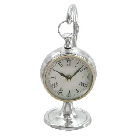 DecMode 11 Silver Aluminum Metal Pendulum Clock