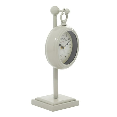 DecMode 15 White Metal Pendulum Clock