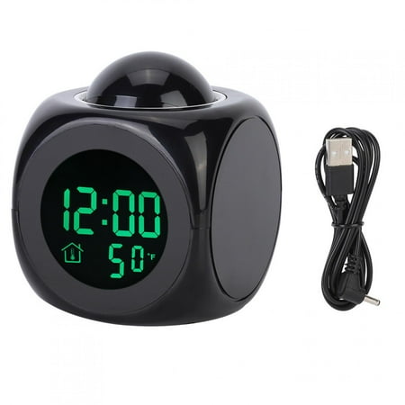 Dekaim Electronic Alarm Clock,Multifunctional LCD Electronic Clock Digital Projection Alarm Clock with Temperature Display