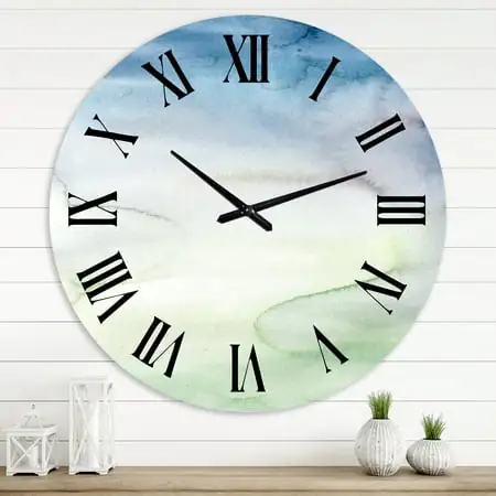 Designart 1 in Modern,Contemporary Wall Clock