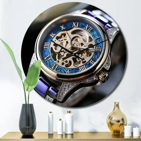 Designart Minimalist Elegance in a Wrist Watch Fashion Oversized Wall Clock