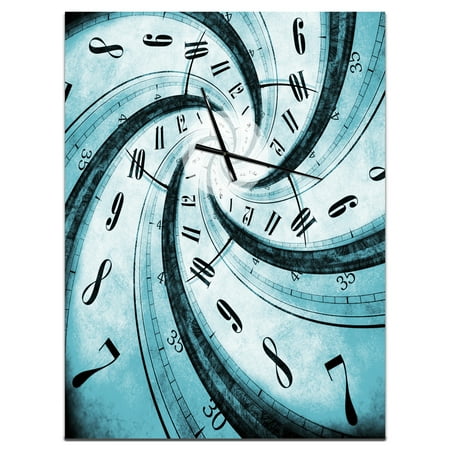 Designart 'Time Vortex Spiral' Modern wall clock