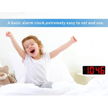 Digital Alarm Clock For Bedroom,Mirror Surface Led Electronic Clocks,Adjustable Bri[680]