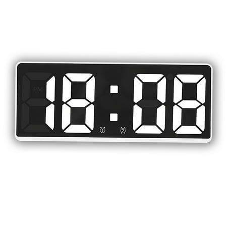 Digital Alarm Clock for Bedrooms, with Temperature, Adjustable Brightness, Voice Control