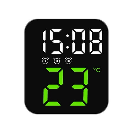 Digital Alarm Clock for Bedrooms With Temperature Adjustable Brightness Voice