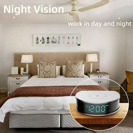 Digital Alarm Clock With Wireless Charging,Small Bedside Electric Alarm Clocks For [2909]