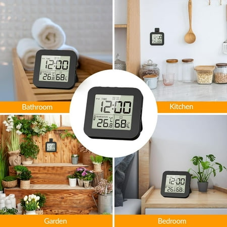 Digital Bathroom Clock Shower Timer With Alarm, Waterproof Clocks For Bathroom, Kit[1970]