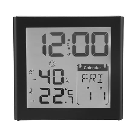 Digital Time, Calendar, Temp & Humidity Monitor with Backlight Smart Alarm Clock