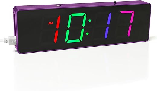 DIY RGB Clock Soldering Kit, Colorful 4-Digit Digital Clock Kit, DIY Soldering Project, DIY Electronic Alarm Clock Kit for Students and Beginners Learning Electronics and Practicing