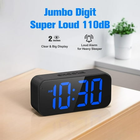 Dual Alarm Clock For Bedrooms, Smart Light Sensor, Hands-Free Dimming Display, Scie[941]