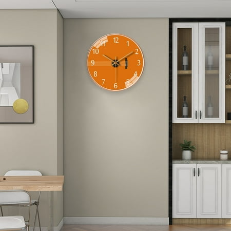 DWSHUM Wall Clock, Modern Small Wall Clocks Battery Operated 8 Inch Quartz Decorative, Silent Non-Ticking Analog Classic for Office, Home, Bathroom, Kitchen, Bedroom,Easy To Read School Clock