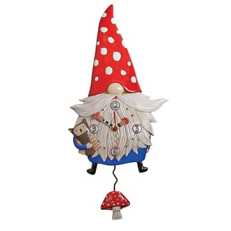 Enesco Allen Designs Wren The Gnome Clock, 14.96in H