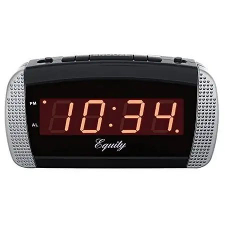 Equity by La Crosse 30240 Super Loud LED Alarm Clock Black Silver