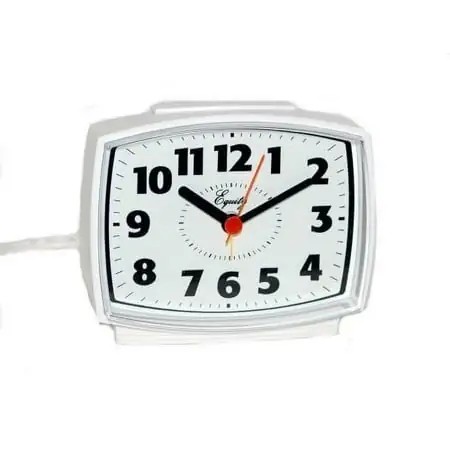 Equity by La Crosse 33100 Electric Silent Analog Alarm Clock with Lighted Dial, White