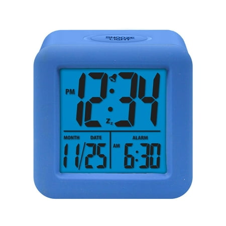 Equity By La Crosse Soft-Cube LCD Alarm Clock With Smart Light