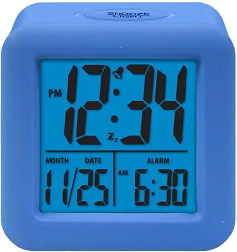 Equity by La Crosse Soft-Cube LCD Alarm Clock with Smart Light