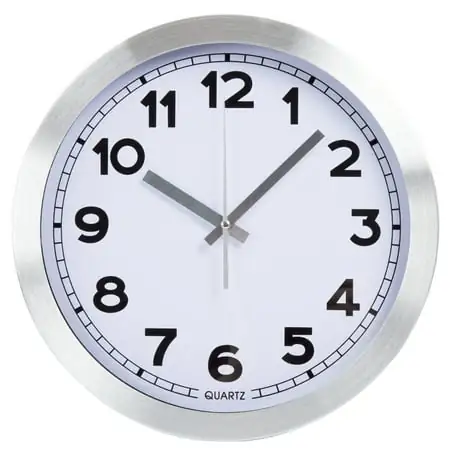 Everyday Home 12 Inch Brushed Aluminum Wall Clock