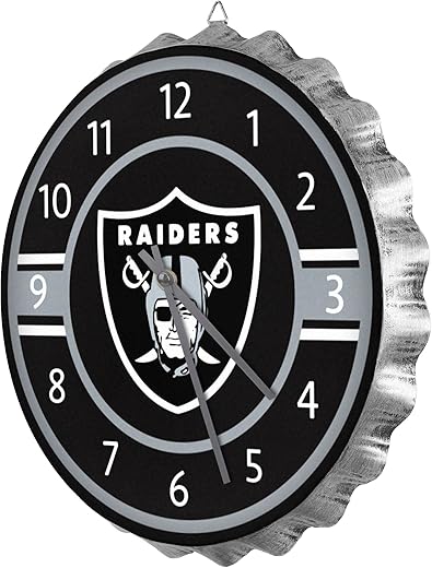 FOCO NFL Unisex-Adult NFL Team Logo Bottle Cap Wall Clock