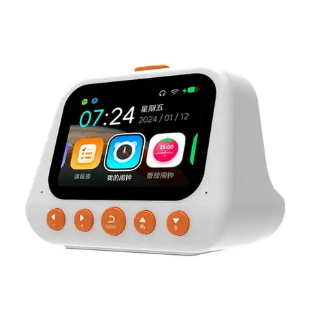 GHYJPAJK White(A)Children'S Ai Smart Alarm Clock Can Talk Early Education Timer Countdown Reminder Self-Discipline Clock Time Manager