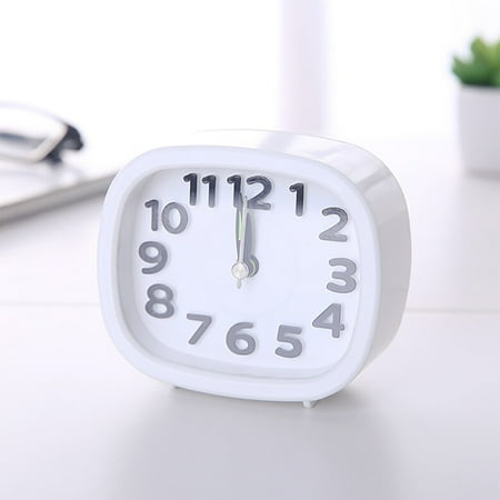 Gyedtr Analog Alarm Clock,Small Retro Desk Clock Battery Operated,Slient Metal Table Clock with Light for Living Room Decor,Bedroom,Bedside,Shelf