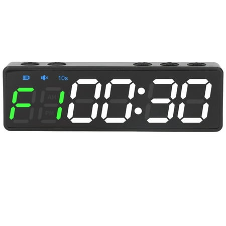 Gym Timer Portable Workout Interval Timer Fitness Clock Large Digital Display With Built In Powerful Magnet Low Battery Alert