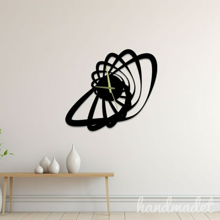 Handmadetneonsign Spiral Wall Clock Unique, Text Oversize Wall Clock, Year Date Round Wall Clock