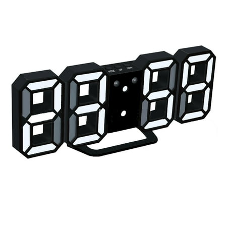 Hanging Clock Electric Alarm 3D LED Wall Digital Three-dimensional