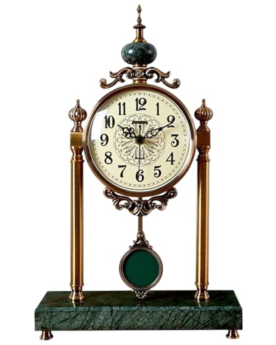 HDHRBH Mantel Clock for Living Room Decor Above Fireplace,Mantle Clocks for Fireplace,Vintage Mantel Clock with Pendulum,Anniversary Clock,Antique Clocks,Farmhouse Clocks,Modern Desk Clock