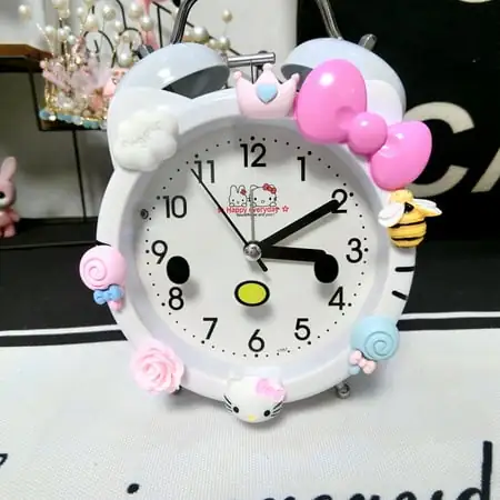 Hello Kitty Alarm Clock Wake Up Light Alarm Clock Cute Clocks Creative Stereo Cartoon Alarm Clock Sanrio Hello Kitty Ornament