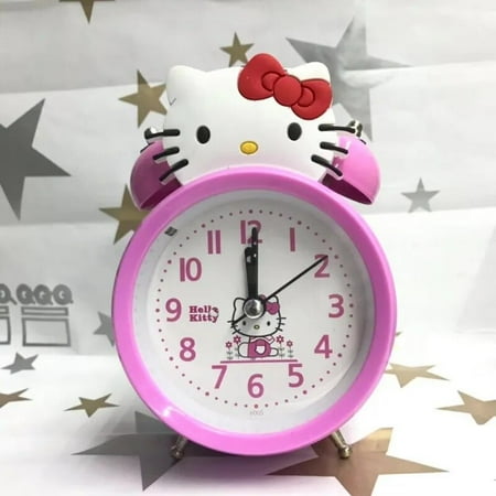 Hello Kitty Multifunctional Silent Digital Luminous Alarm Clock Ringing Student Children Cute Creative Bedside Quartz Watch