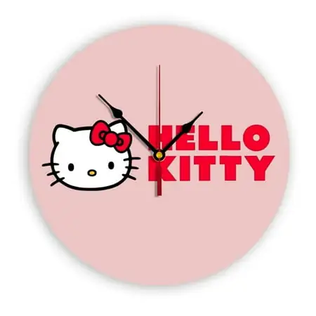 Hello Kitty Wall Clock 10 Inch Modern Clock Battery Powered Small Classic for Home, Bathroom, Kitchen, Bedroom, School