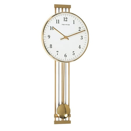 Hermle 23 Silver and White Pendulum Wall Clock