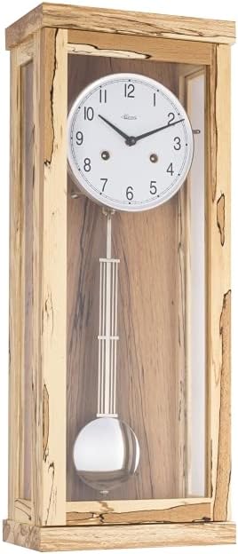 Hermle 70989030141 Carrington Regulator Wall Clock - Walnut