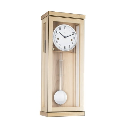 Hermle 70989090141 Carrington Regulator Wall Clock - Maple