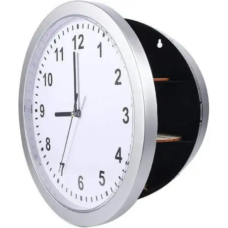 Hidden Safe Clock Jewelry Storage Wall Clock Living Room Bedroom Silent Wall Clock