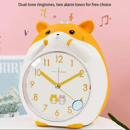 High-Volume Alarm Clock Hamster Alarm Clock Children'S Analog Bell Animal Shape Cha[3336]