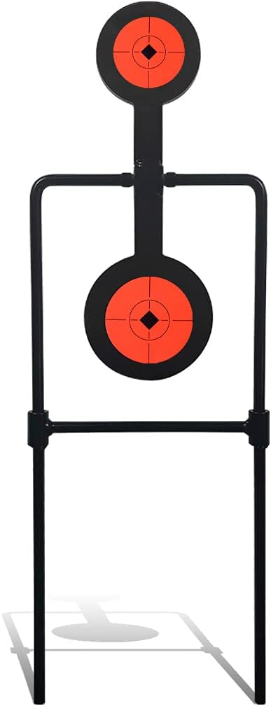 Highwild Double Spinner Shooting Targets - Auto Reset Steel Target - for Centerfire Handguns Up to .44 Magnum