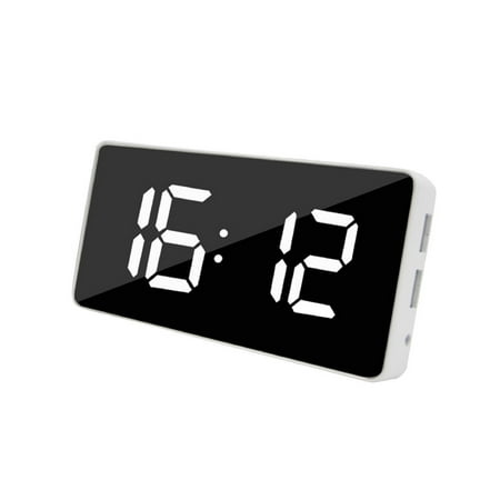 Hohaski Radio Alarm Clocks for Bedrooms Usb Output Mobile Phone Charging Snooze Mirror Clock Creative Multifunctional Led Alarm Clock