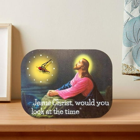 Home Clock Wall Clock Funny Wall Clock Would You Look at The Time Funny Gift Novelty Wall Clock Christ Wall Clock Wall Decoration Xmas Gift for Christia