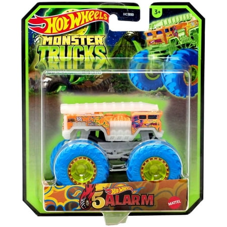 Hot Wheels Glow in the Dark 5 Alarm Diecast Car