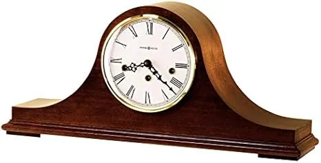 Howard Miller Clay Mantel Clock II 549-558 – Mechanical, Windsor Cherry Home Decor, Key-Wound, Single-Chime Movement