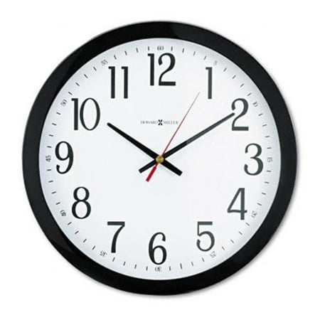 Howard Miller Clock Gallery Wall Clock 16in Black 1 AA Battery