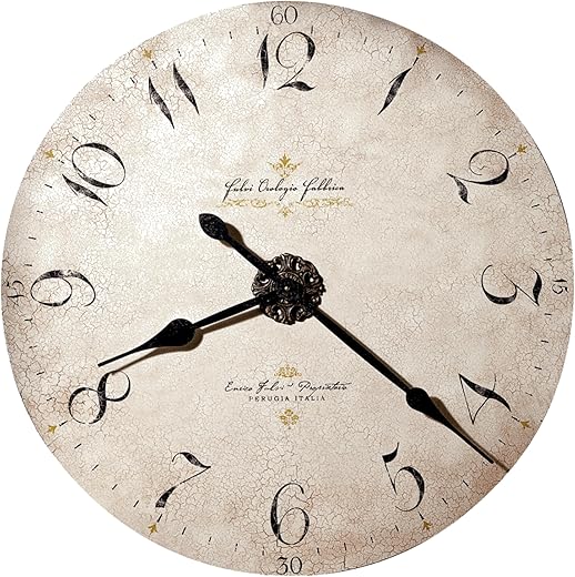 Howard Miller Enrico Fulvi Wall Clock 620-369 – Oversized Antique Design with Quartz Movement