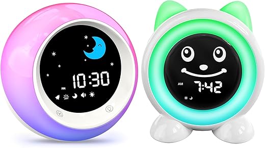 I·CODE Time to Wake Alarm Clock for Kids + OK to Wake Kids Alarm Clock Sleep Training Kit