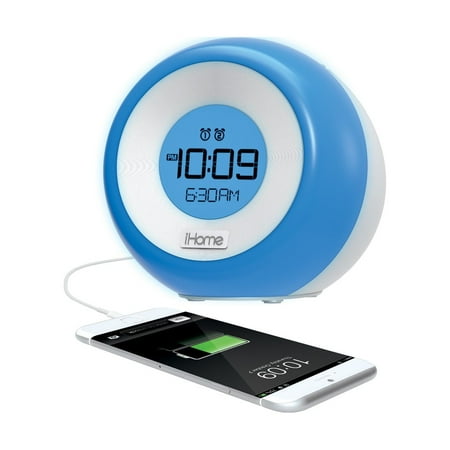 iHome IM29SC Color-Changing Dual Alarm FM Clock Radio with USB Charging