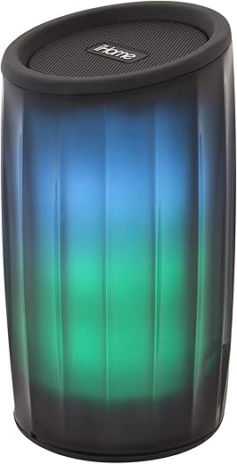 iHome PLAYGLOW Color Changing Bluetooth Rechargeable Speaker System (iBT780)